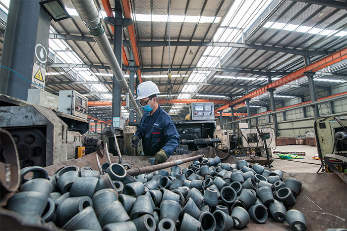 九江网架配件-锥头加工车间